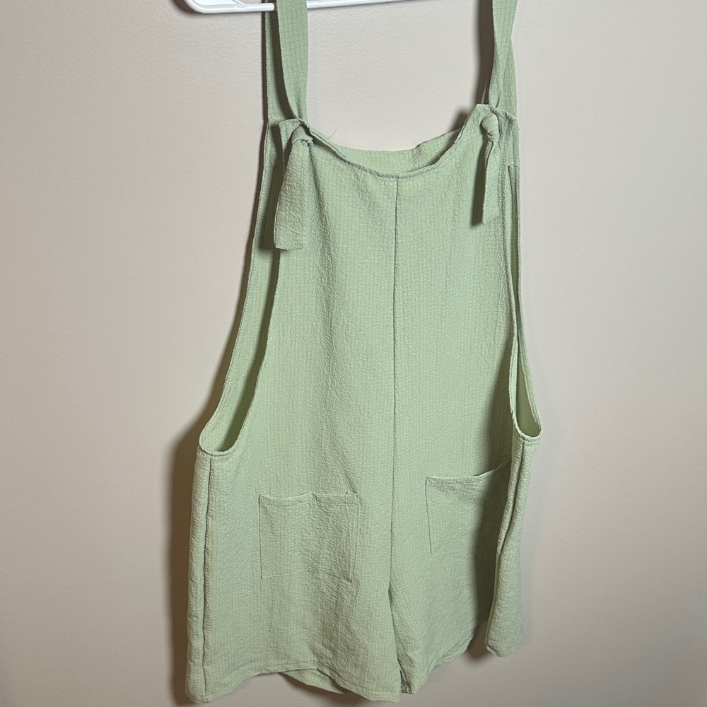 Light Green Overalls with Pockets